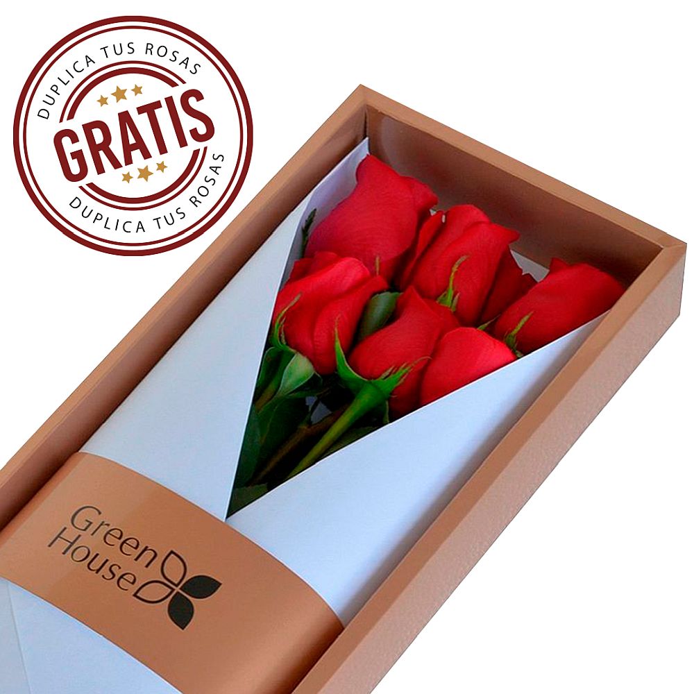 CAJA GLAM GOLD 6 ROSAS + ¡GRATIS 6 ROSAS ADICIONALES! - Imagen 1