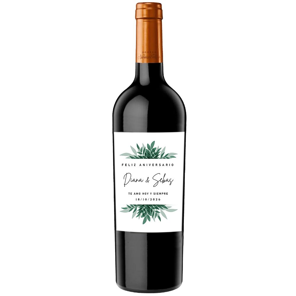 VINO NAVARRO CORREAS - FELIZ ANIVERSARIO TE AMO HOY Y SIEMPRE (PERSONALIZABLE)