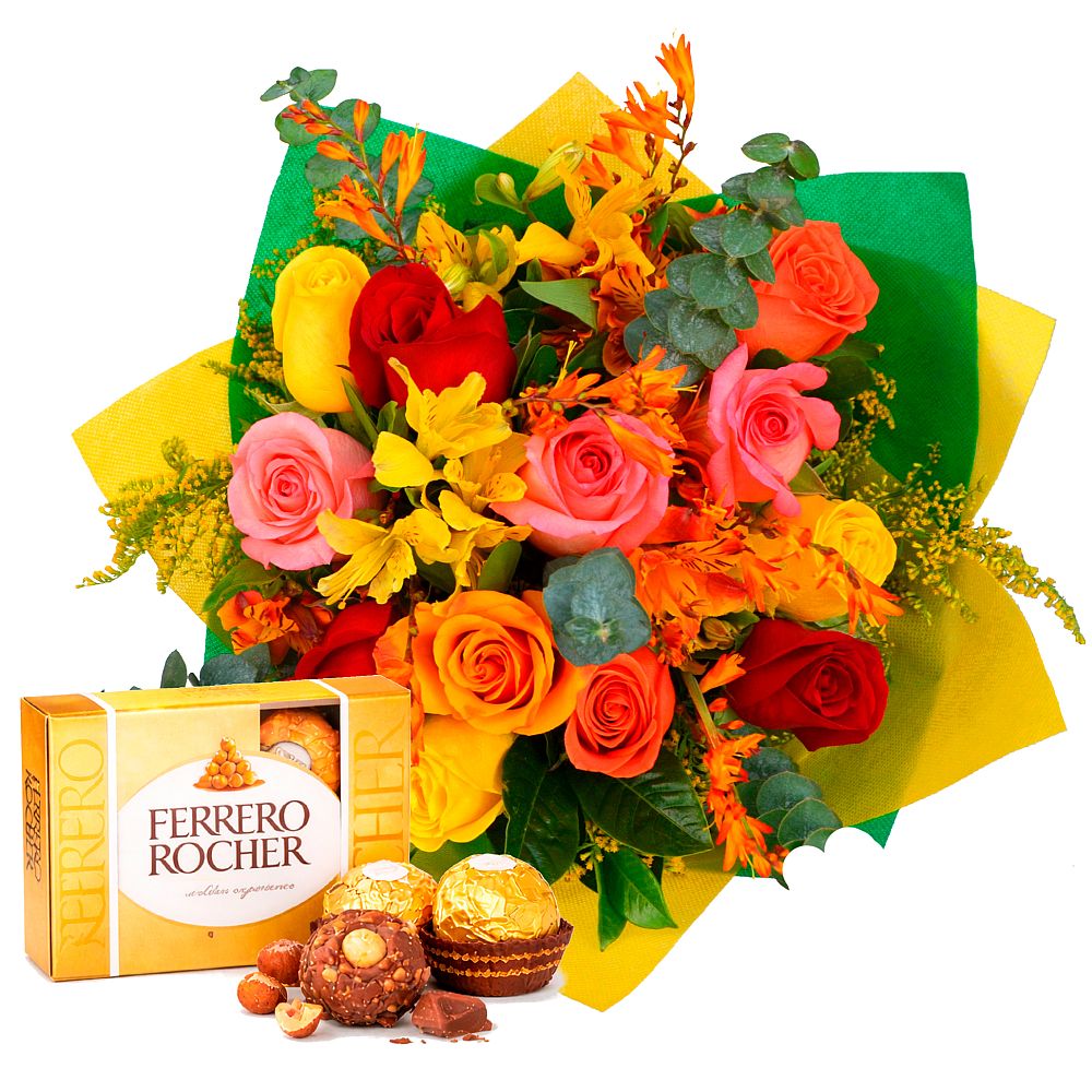 RAMO PRIMAVERAL ESPECIAL + ¡GRATIS! BOMBONES FERRERO ROCHER