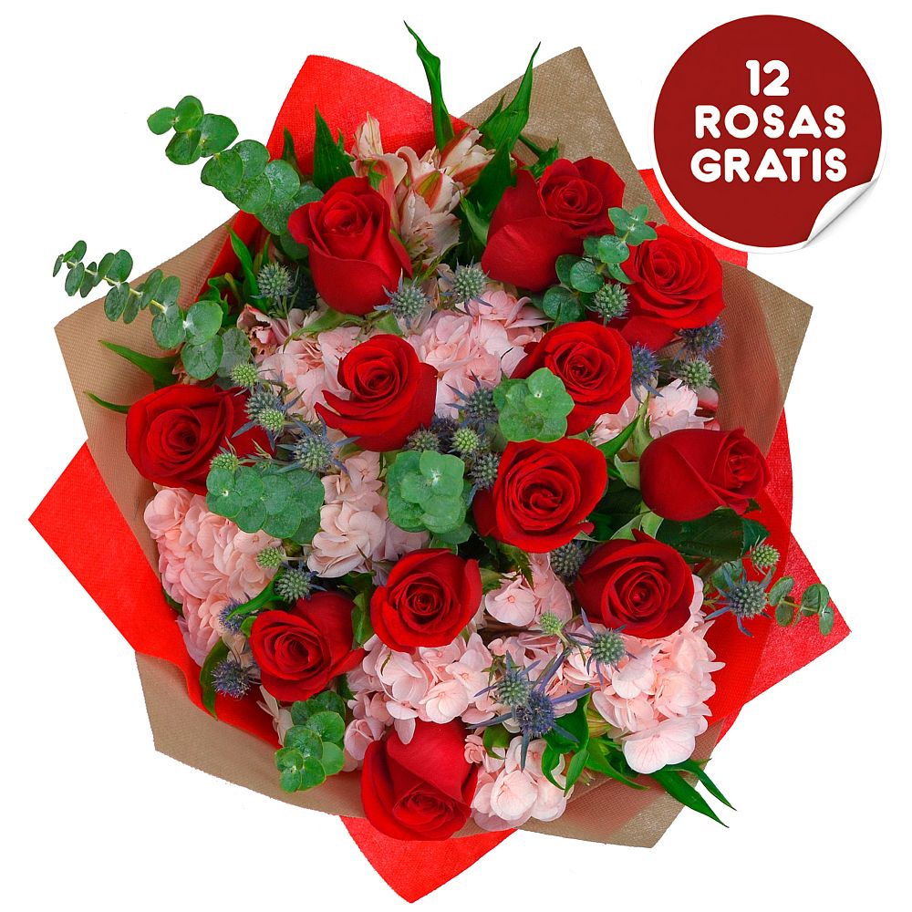 RAMO ROMANCE + ¡12 ROSAS GRATIS! - Imagen 1