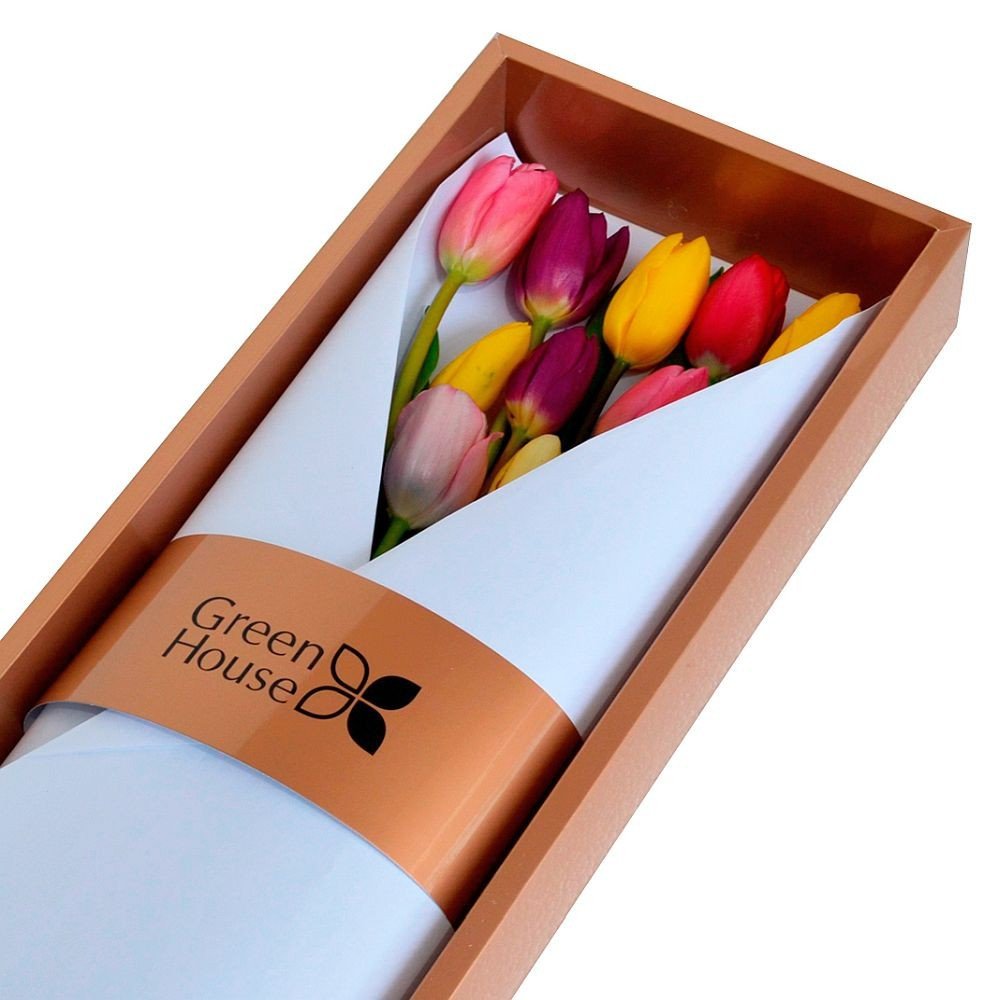 CAJA GLAM GOLD - 10 TULIPANES