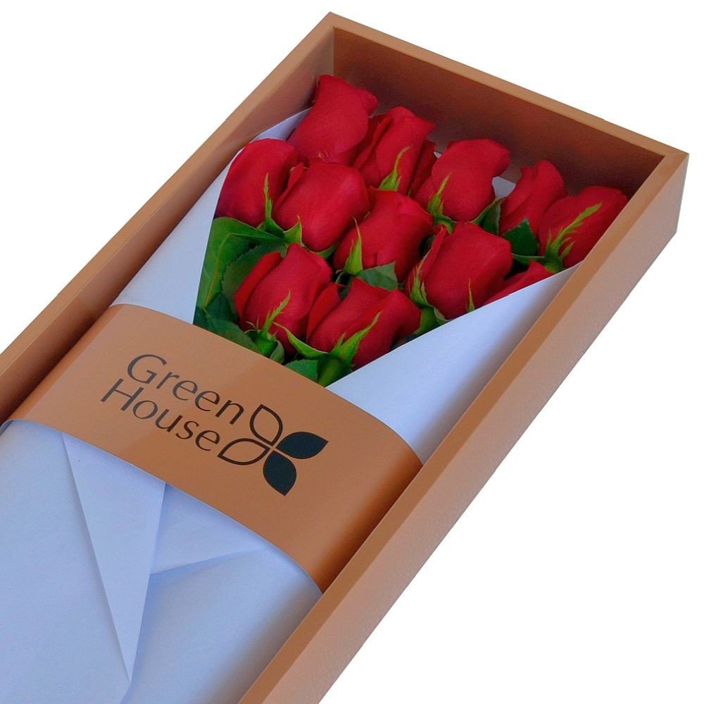 CAJA GLAM GOLD 12 ROSAS