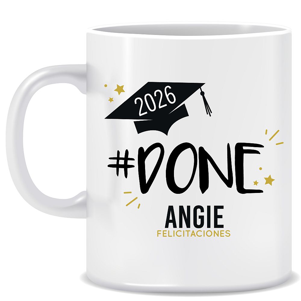 TAZA "GRADUACIÓN DONE" (PERSONALIZABLE)