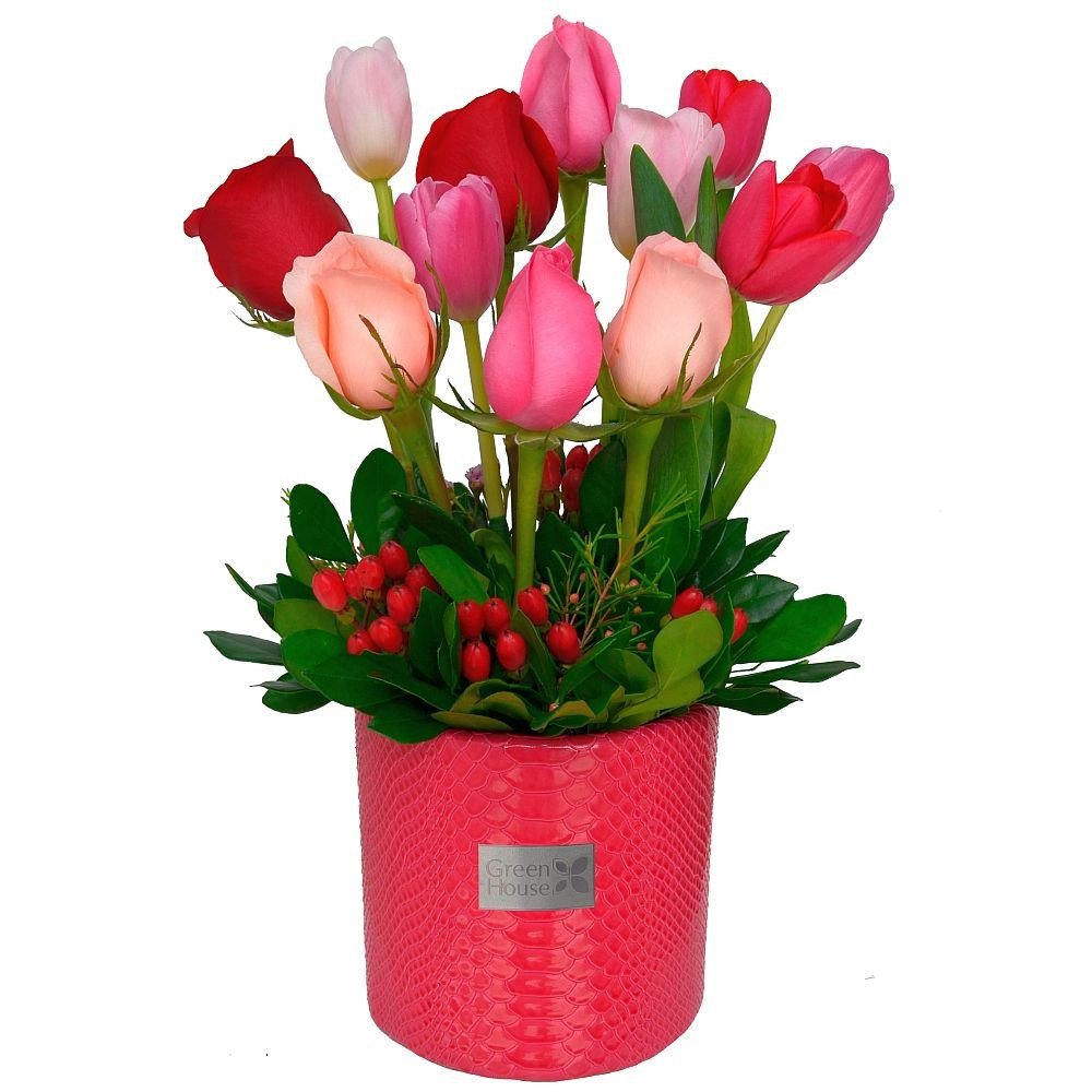 GLAM PINK ROSAS Y TULIPANES