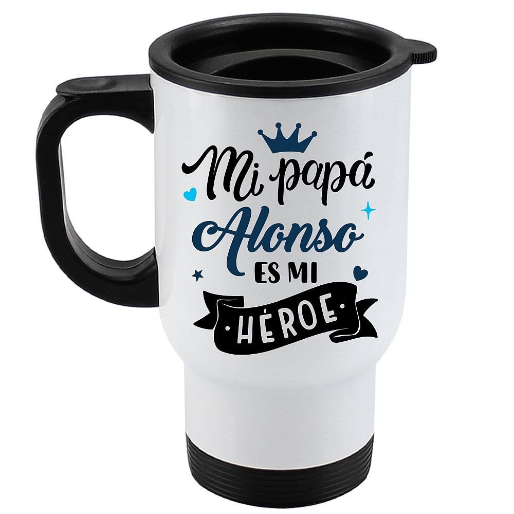 MUG VIAJERO - PAPÁ HÉROE (PERSONALIZABLE)