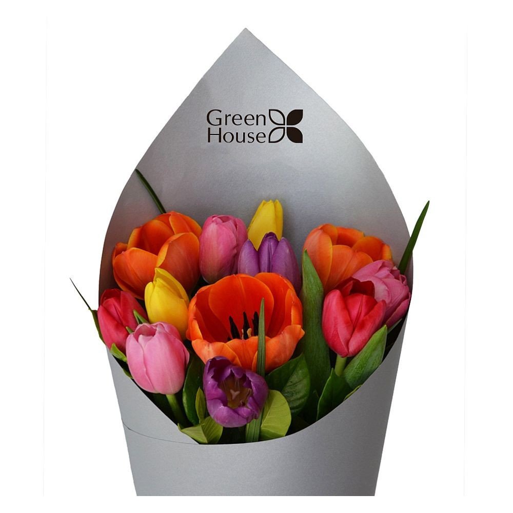 RAMO GLAM SILVER - 12 TULIPANES