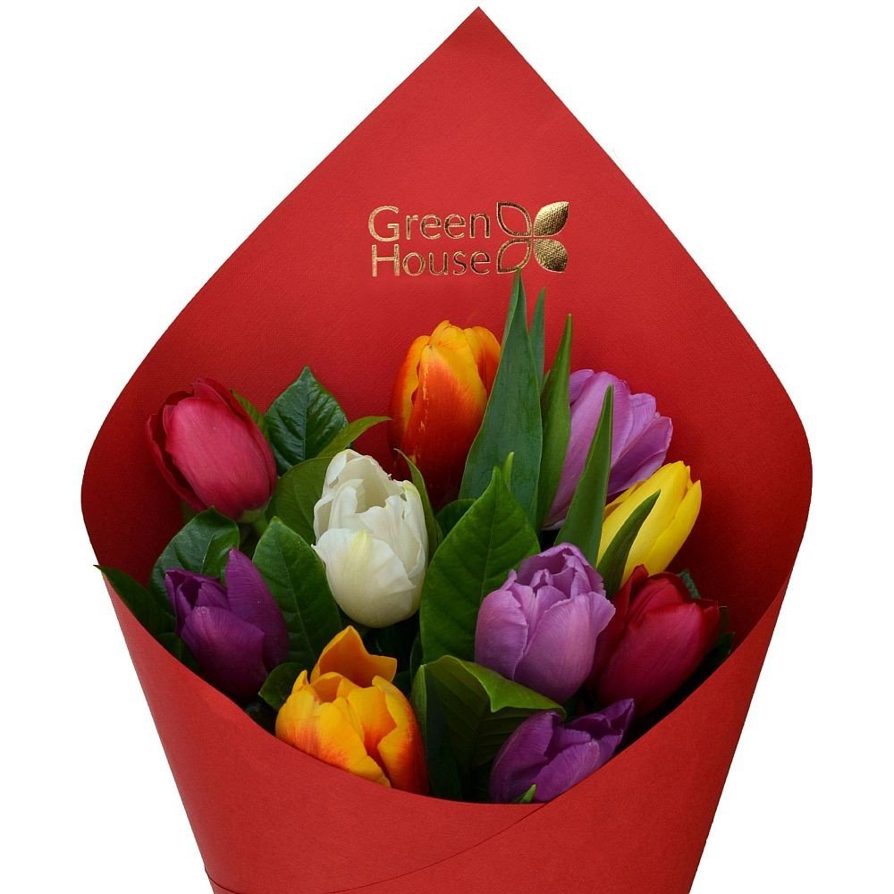 RAMO RUBI 10 TULIPANES